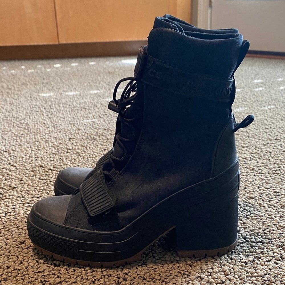 Converse Black Combat Boots for Women - Picture 3 of 8